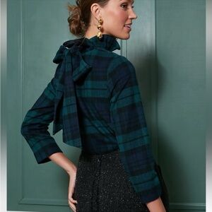 NWOT Tuckernuck Faye Blouse in Blackwatch Plaid XS